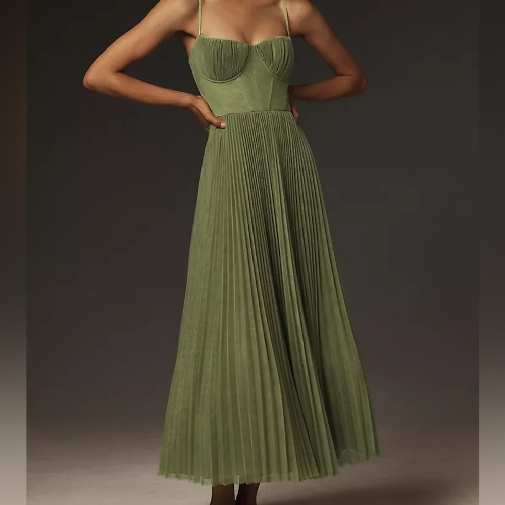 Anthropologie Pleated Maxi Dress, Size 3X